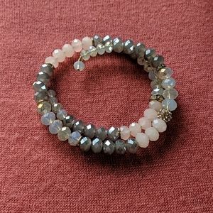 Wrapped beaded bracelet